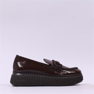 Wonders Xfly Chunky Loafer - Brown Patent